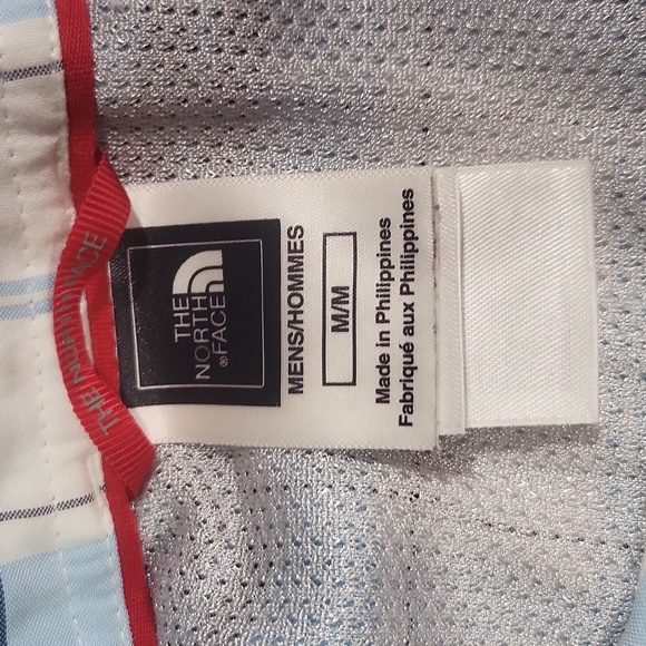 THE NORTH FACE White Blue Loghill Plaid Short Sleeve Shirt - Picture 9 of 14